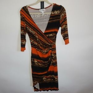 Joseph Ribkoff dress size 6 color contrast